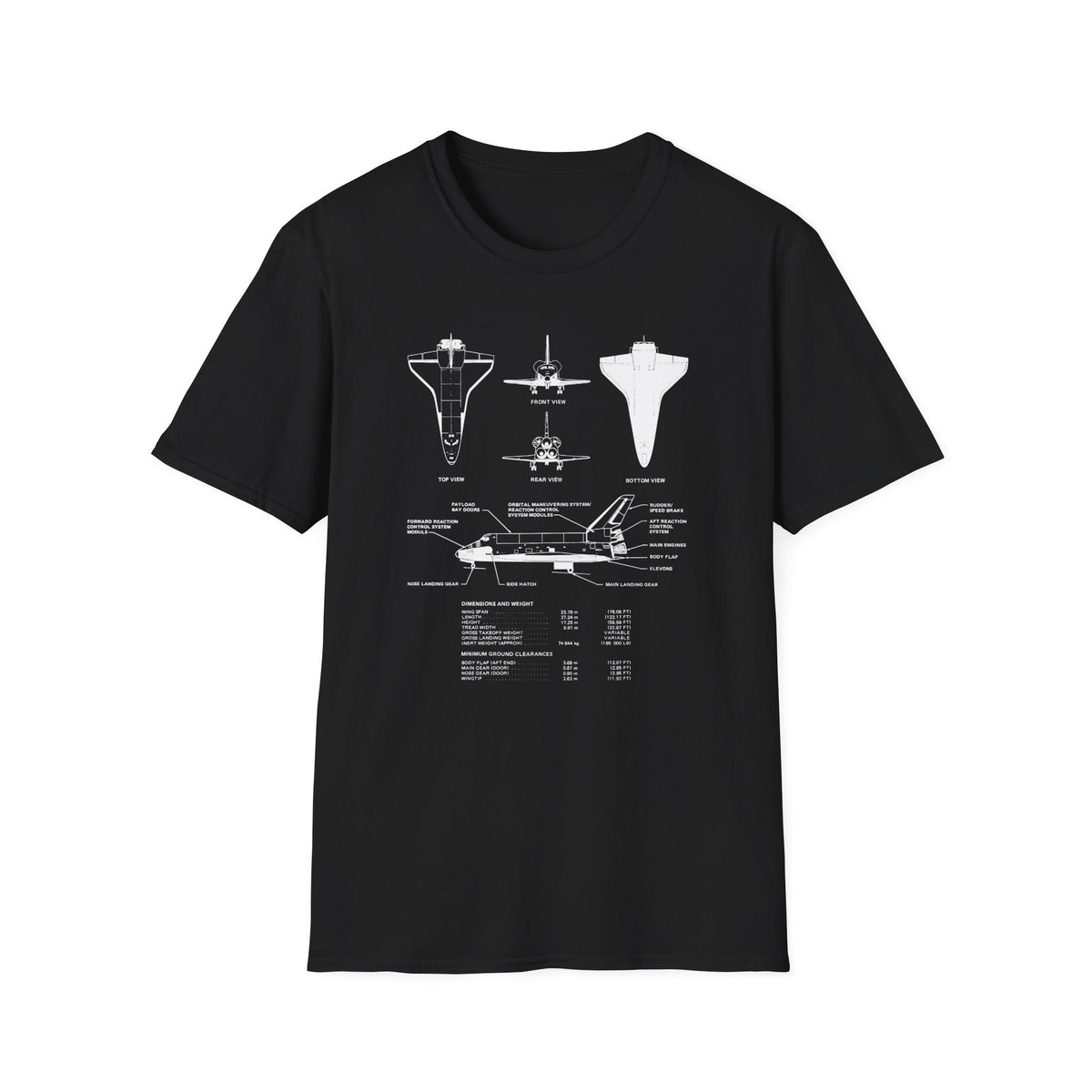 Space Shuttle Diagram T-Shirt