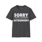 Sorry I wasn't listening I was thinking about astronomy