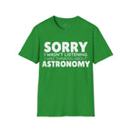 Sorry I wasn't listening I was thinking about astronomy
