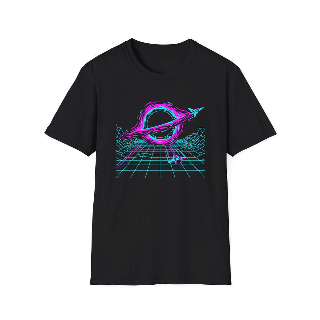Synthwave Black Hole Retro 80s Space Graphic T-Shirt