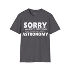 Sorry I wasn't listening I was thinking about astronomy